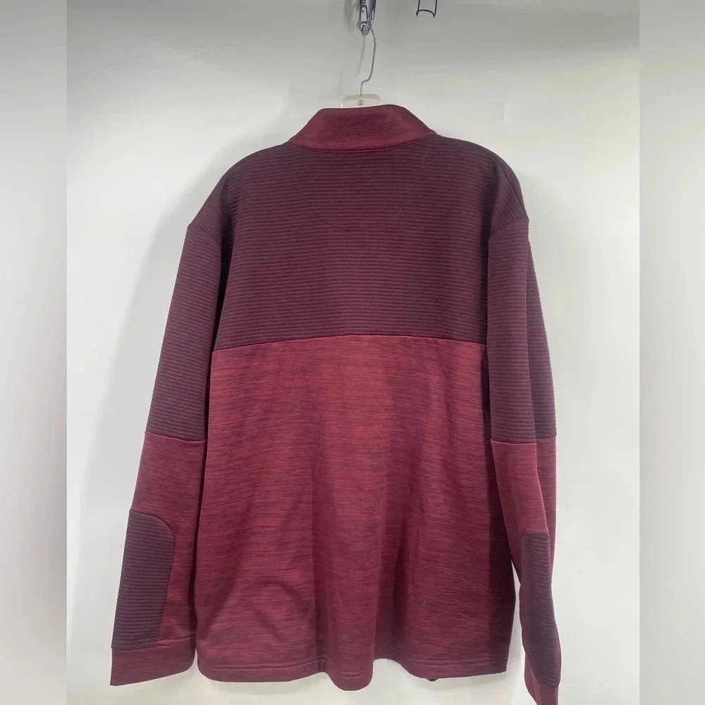 Callaway Mens Half Zip Long Sleeve Red/burgundy Pullover Size XL